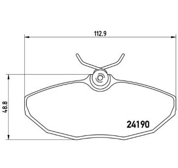 Sada brzdových destiček, kotoučová brzda BREMBO P 36 015