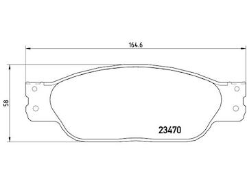 Sada brzdových destiček, kotoučová brzda BREMBO P 36 016