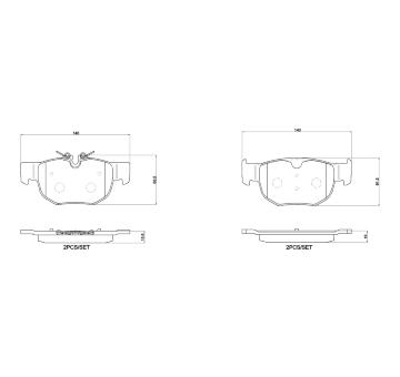 Sada brzdových destiček, kotoučová brzda BREMBO P 36 039