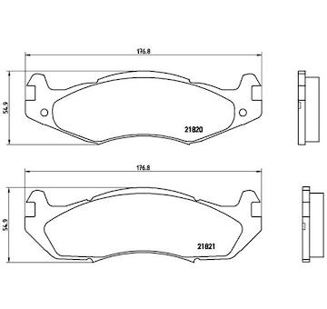 Sada brzdových destiček, kotoučová brzda BREMBO P 37 001