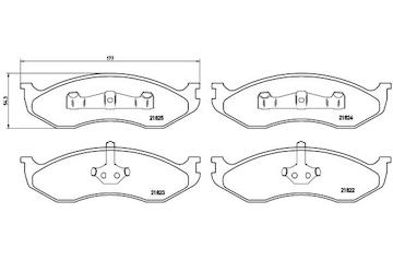 Sada brzdových destiček, kotoučová brzda BREMBO P 37 004