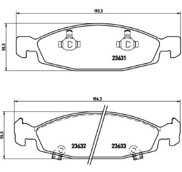 Sada brzdových platničiek kotúčovej brzdy BREMBO P 37 005