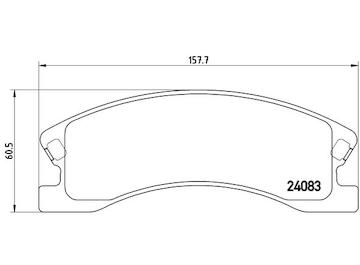 Sada brzdových destiček, kotoučová brzda BREMBO P 37 008