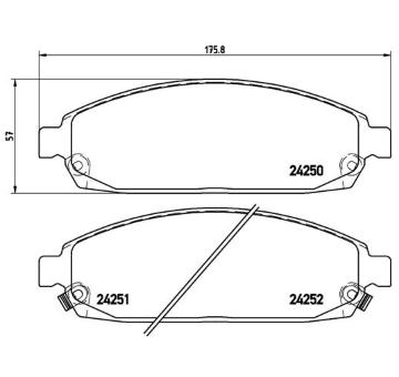 Sada brzdových destiček, kotoučová brzda BREMBO P 37 010