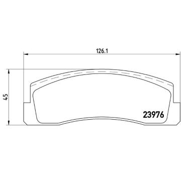 Sada brzdových destiček, kotoučová brzda BREMBO P 41 005