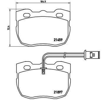 Sada brzdových destiček, kotoučová brzda BREMBO P 44 004