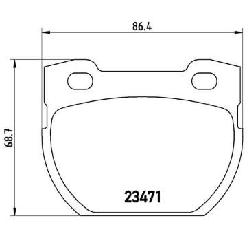 Sada brzdových destiček, kotoučová brzda BREMBO P 44 006