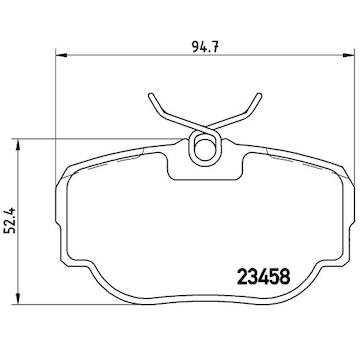 Sada brzdových destiček, kotoučová brzda BREMBO P 44 009