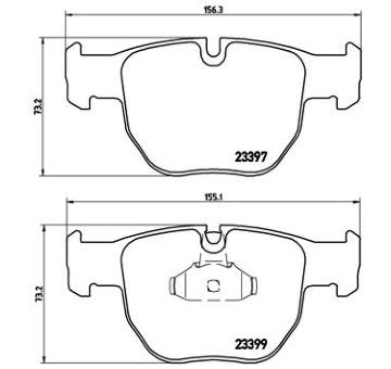 Sada brzdových destiček, kotoučová brzda BREMBO P 44 012