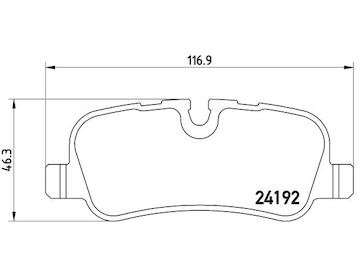 Sada brzdových destiček, kotoučová brzda BREMBO P 44 013