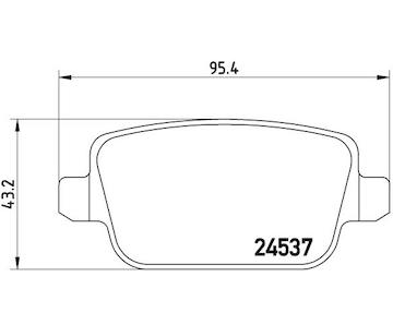 Sada brzdových destiček, kotoučová brzda BREMBO P 44 017