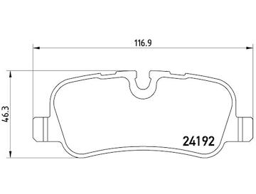 Sada brzdových destiček, kotoučová brzda BREMBO P 44 019