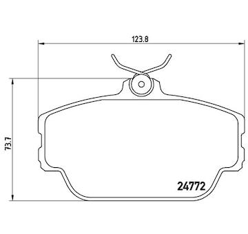 Sada brzdových destiček, kotoučová brzda BREMBO P 46 001