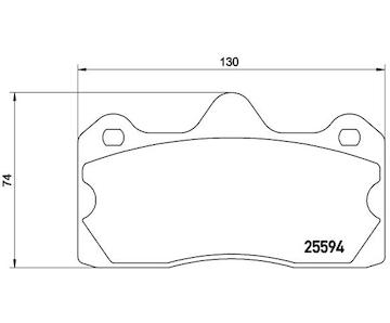 Sada brzdových destiček, kotoučová brzda BREMBO P 47 002