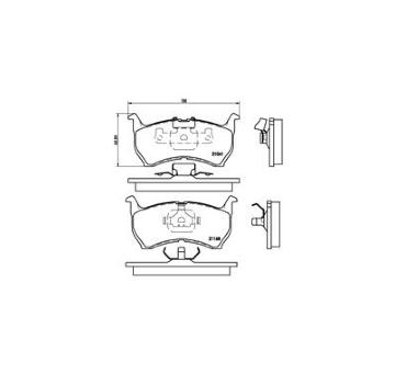 Sada brzdových destiček, kotoučová brzda BREMBO P 49 004