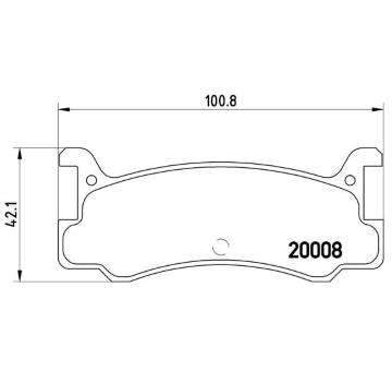 Sada brzdových destiček, kotoučová brzda BREMBO P 49 005