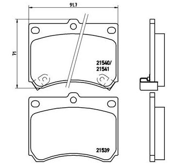 Sada brzdových destiček, kotoučová brzda BREMBO P 49 011