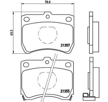 Sada brzdových platničiek kotúčovej brzdy BREMBO P 49 013