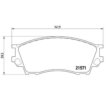 Sada brzdových destiček, kotoučová brzda BREMBO P 49 019