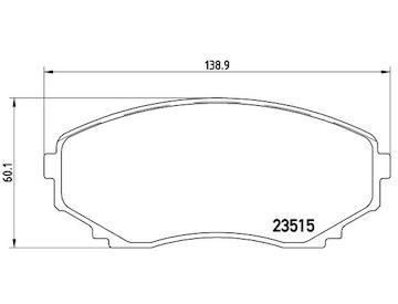 Sada brzdových destiček, kotoučová brzda BREMBO P 49 028