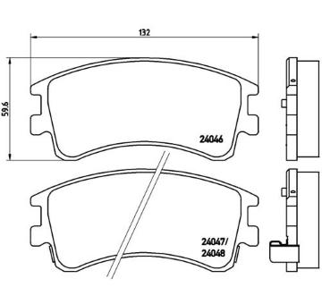 Sada brzdových destiček, kotoučová brzda BREMBO P 49 032