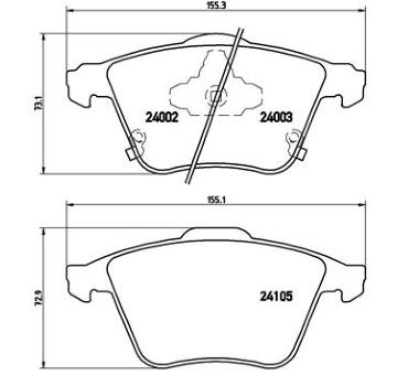 Sada brzdových destiček, kotoučová brzda BREMBO P 49 038