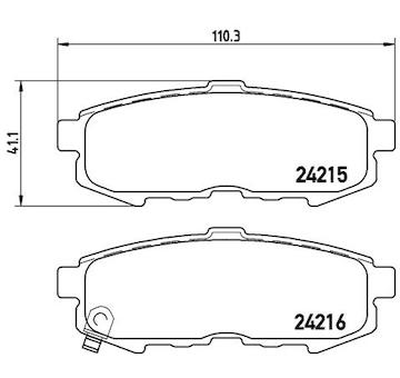 Sada brzdových destiček, kotoučová brzda BREMBO P 49 042