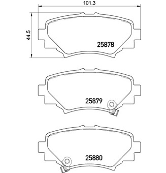 Sada brzdových destiček, kotoučová brzda BREMBO P 49 049