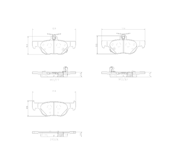 Sada brzdových destiček, kotoučová brzda BREMBO P 49 064