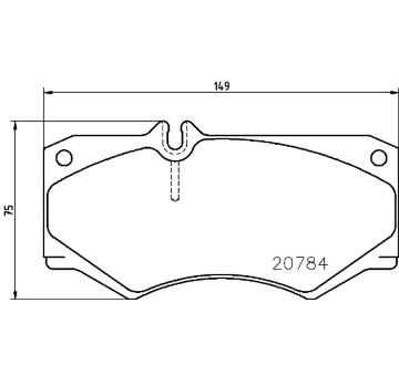 Sada brzdových destiček, kotoučová brzda BREMBO P 50 003