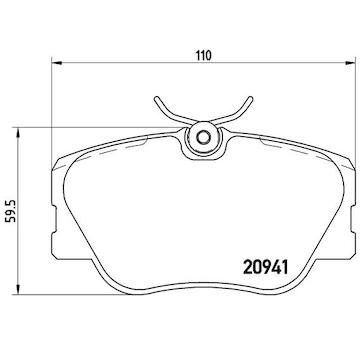 Sada brzdových destiček, kotoučová brzda BREMBO P 50 008