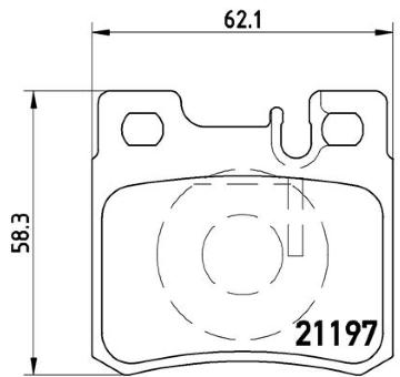 Sada brzdových destiček, kotoučová brzda BREMBO P 50 009