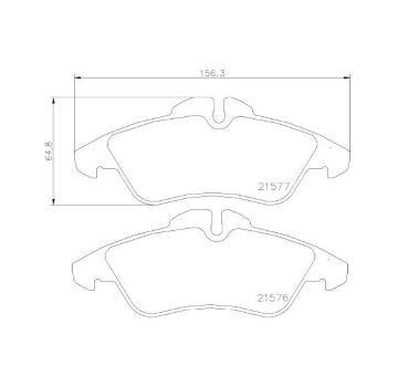 Sada brzdových platničiek kotúčovej brzdy BREMBO P 50 029