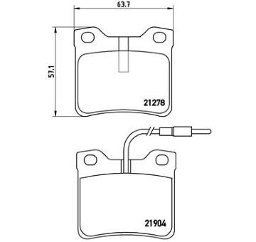 Sada brzdových destiček, kotoučová brzda BREMBO P 50 030