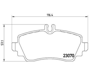 Sada brzdových destiček, kotoučová brzda BREMBO P 50 036