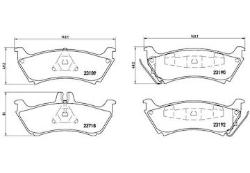 Sada brzdových destiček, kotoučová brzda BREMBO P 50 044