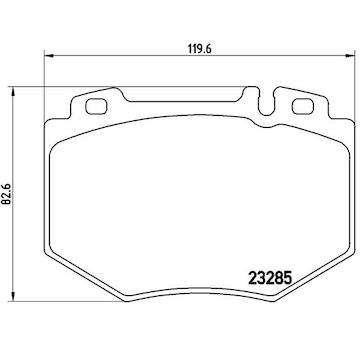 Sada brzdových destiček, kotoučová brzda BREMBO P 50 048