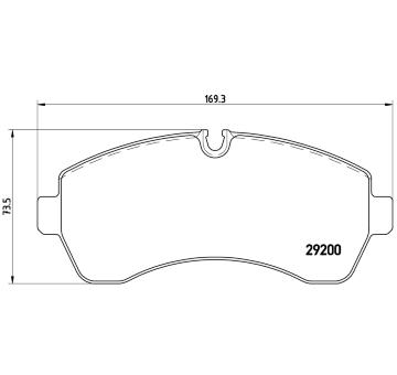 Sada brzdových destiček, kotoučová brzda BREMBO P 50 059G