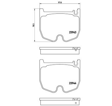 Sada brzdových destiček, kotoučová brzda BREMBO P 50 062