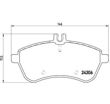 Sada brzdových platničiek kotúčovej brzdy BREMBO P 50 071