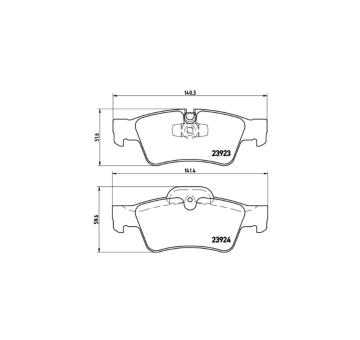 Sada brzdových destiček, kotoučová brzda BREMBO P 50 076