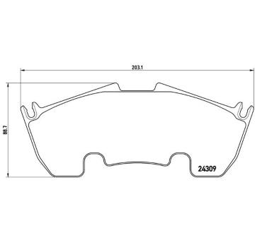 Sada brzdových destiček, kotoučová brzda BREMBO P 50 079
