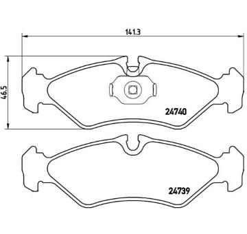 Sada brzdových destiček, kotoučová brzda BREMBO P 50 081