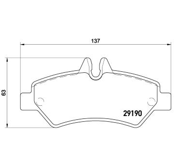 Sada brzdových destiček, kotoučová brzda BREMBO P 50 084G