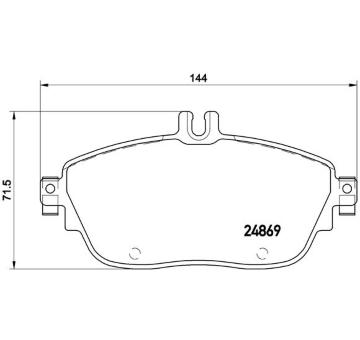 Sada brzdových destiček, kotoučová brzda BREMBO P 50 093X