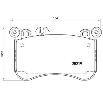 Sada brzdových destiček, kotoučová brzda BREMBO P 50 097