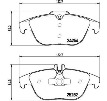 Sada brzdových destiček, kotoučová brzda BREMBO P 50 104