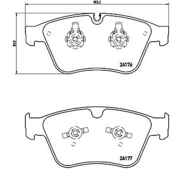 Sada brzdových destiček, kotoučová brzda BREMBO P 50 105