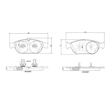 Sada brzdových destiček, kotoučová brzda BREMBO P 50 106