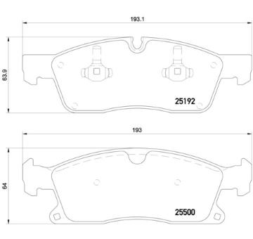 Sada brzdových destiček, kotoučová brzda BREMBO P 50 109